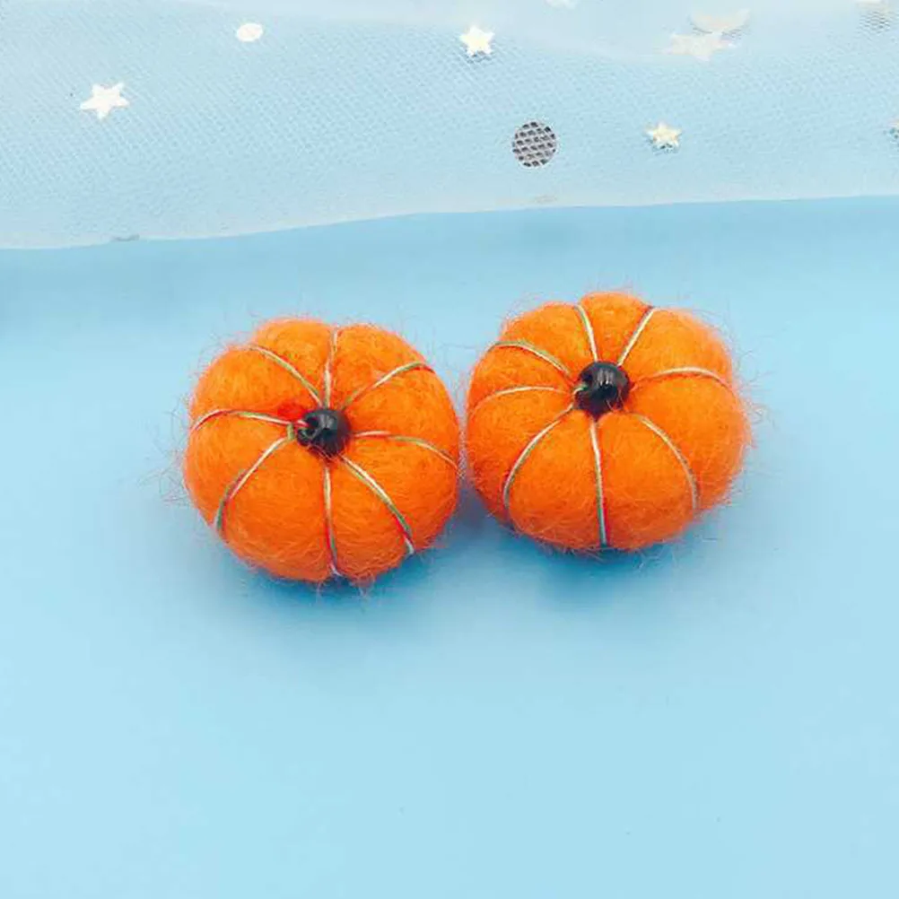 

Pumpkin Hairpin Hat Brooch Decor Ornament Decoration DIY Felt Pumpkins Ornaments Mini