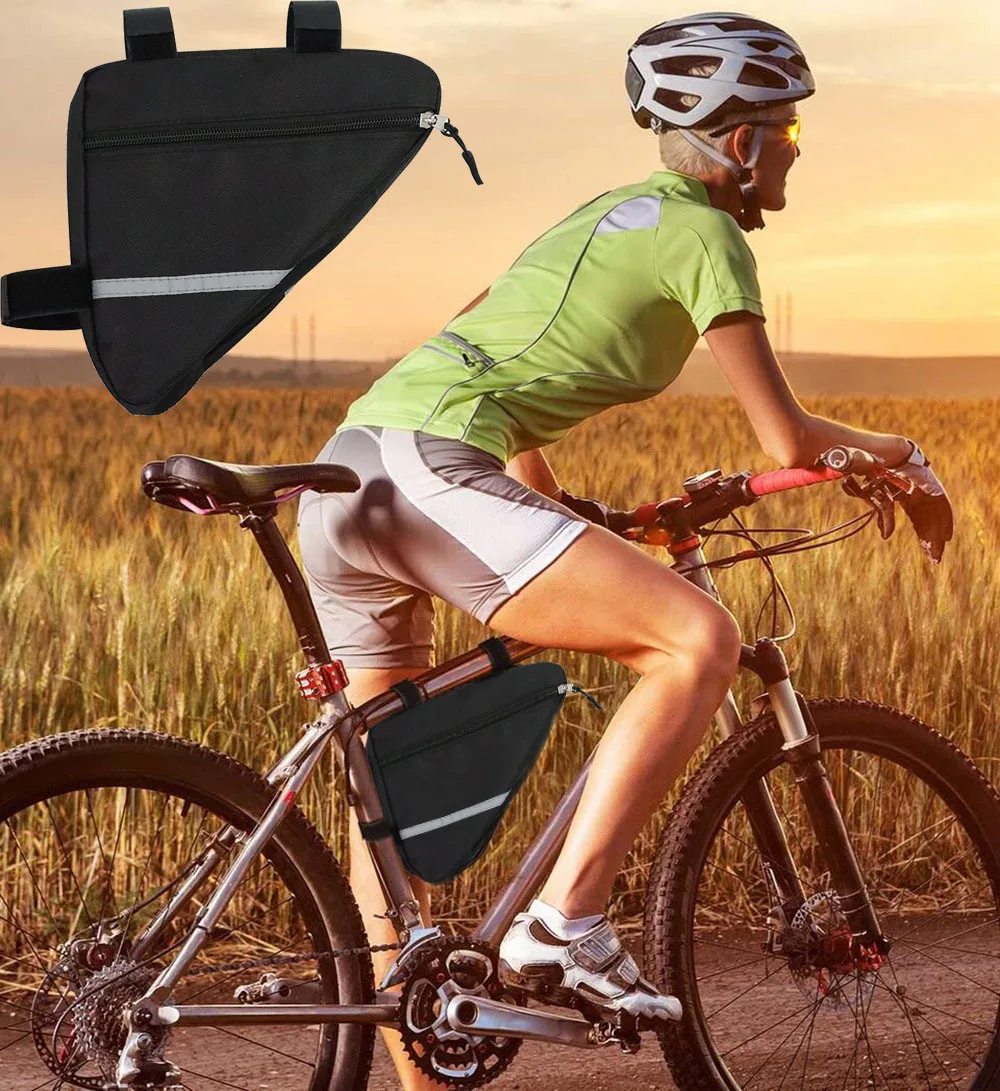 

Outdoor Bicycle Mountain Bike Triangle Bag Beam Bag Quick Release Mountain Bike Front Bag Riding Equipment Accessories Bag