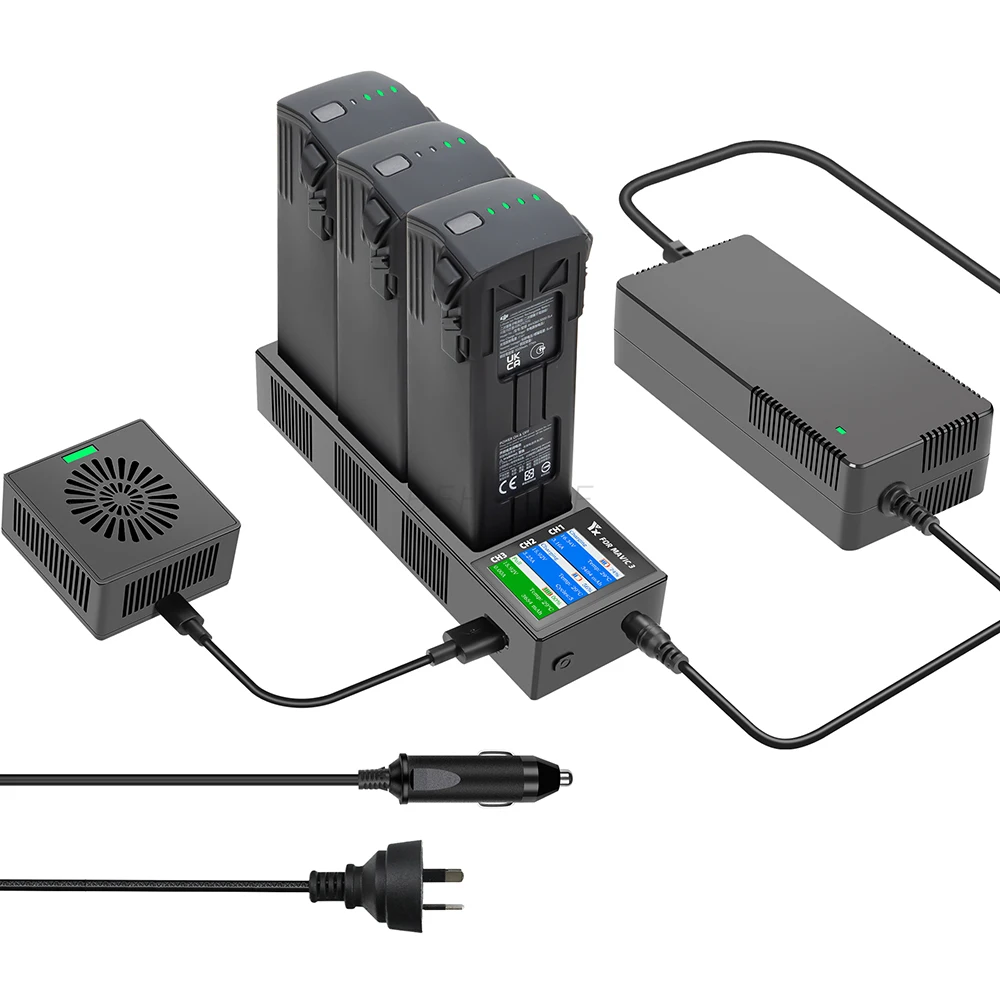 デジタルディスプレイ付きドローン用充電器ハブ,mavic 3,dji用急速充電