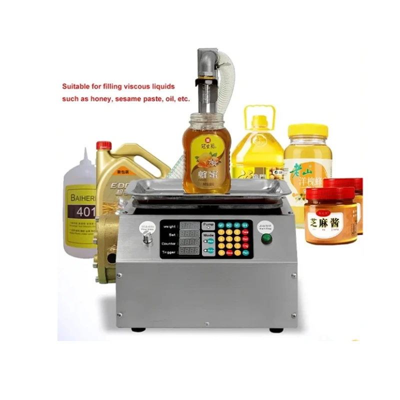 Fully Automatic Dispensing Filling Machine Flow Weighing Type Honey Sesame Sauce Edible Oil Glue Viscous Liquid Filling Machine