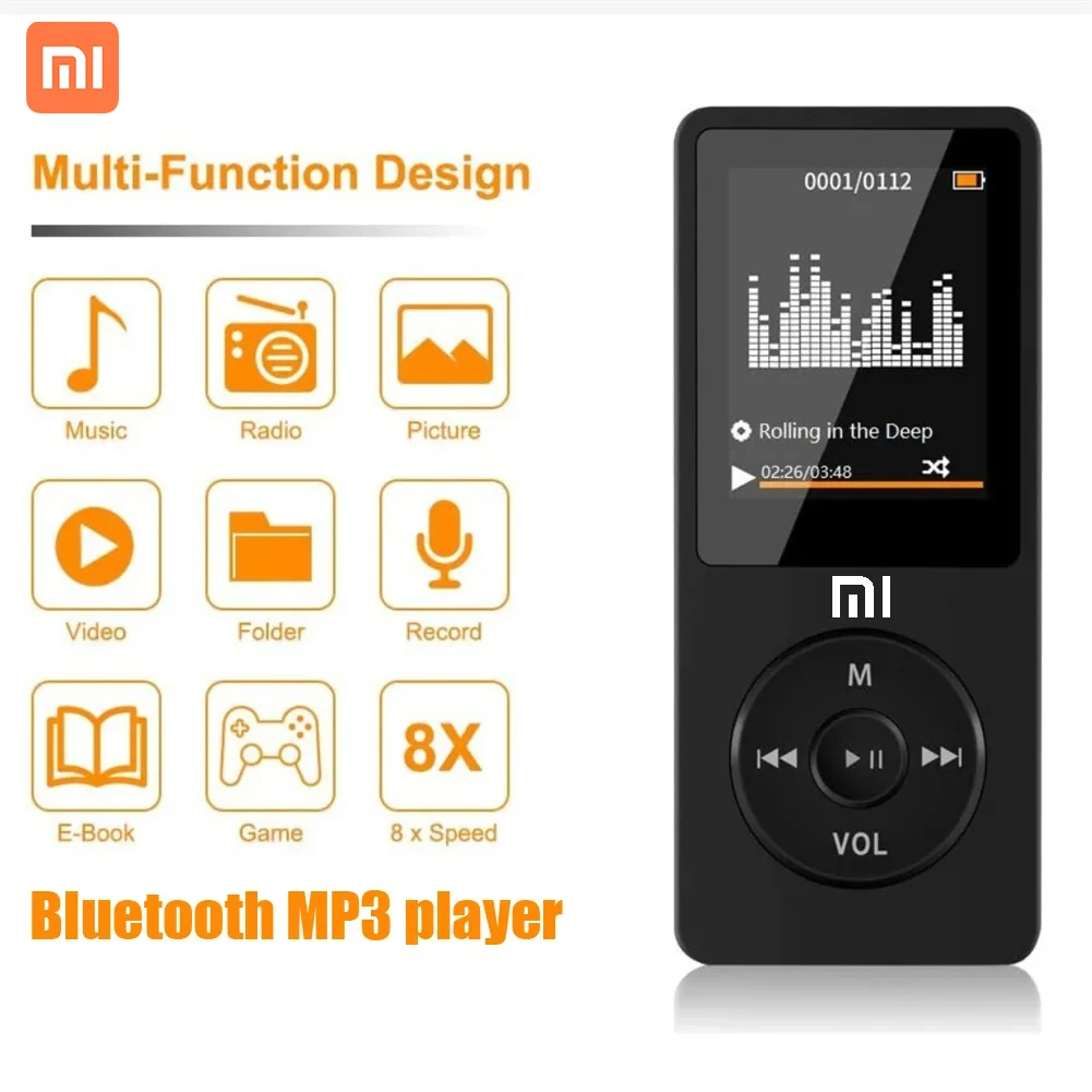 

Xiaomi Bluetooth-compatible Mp3 Music Player Lossless Portable Fm Radio External Ultra-thin Student Sports Walkman Recorder