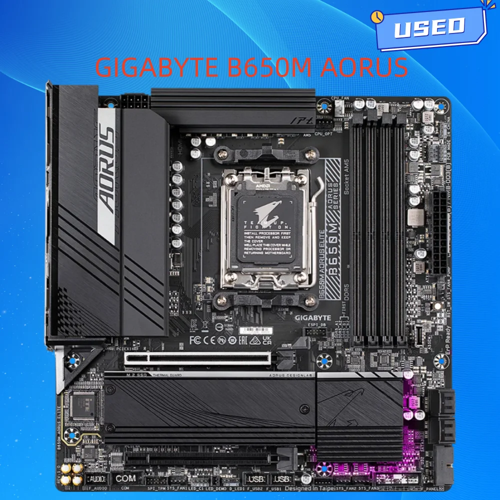 GIGABYTE B650M AORUS Elite AX  AM5/ LGA 1718/ AMD B650/ Micro-ATX Motherboard