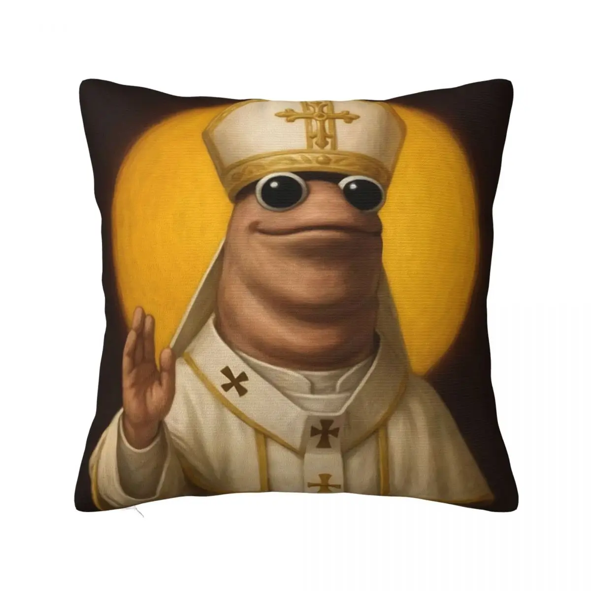 Marcus The Worm Meme Pillow Case Jesus Christ God Holy Cushion Covers Novelty Polyester Decor Pillowcase for Home 45*45cm