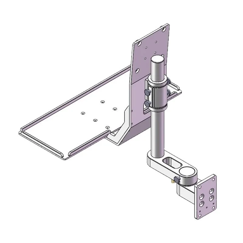 

60 series industrial equipment silver aluminum alloy keyboard integrated computer monitor bracket wall hanging up, down