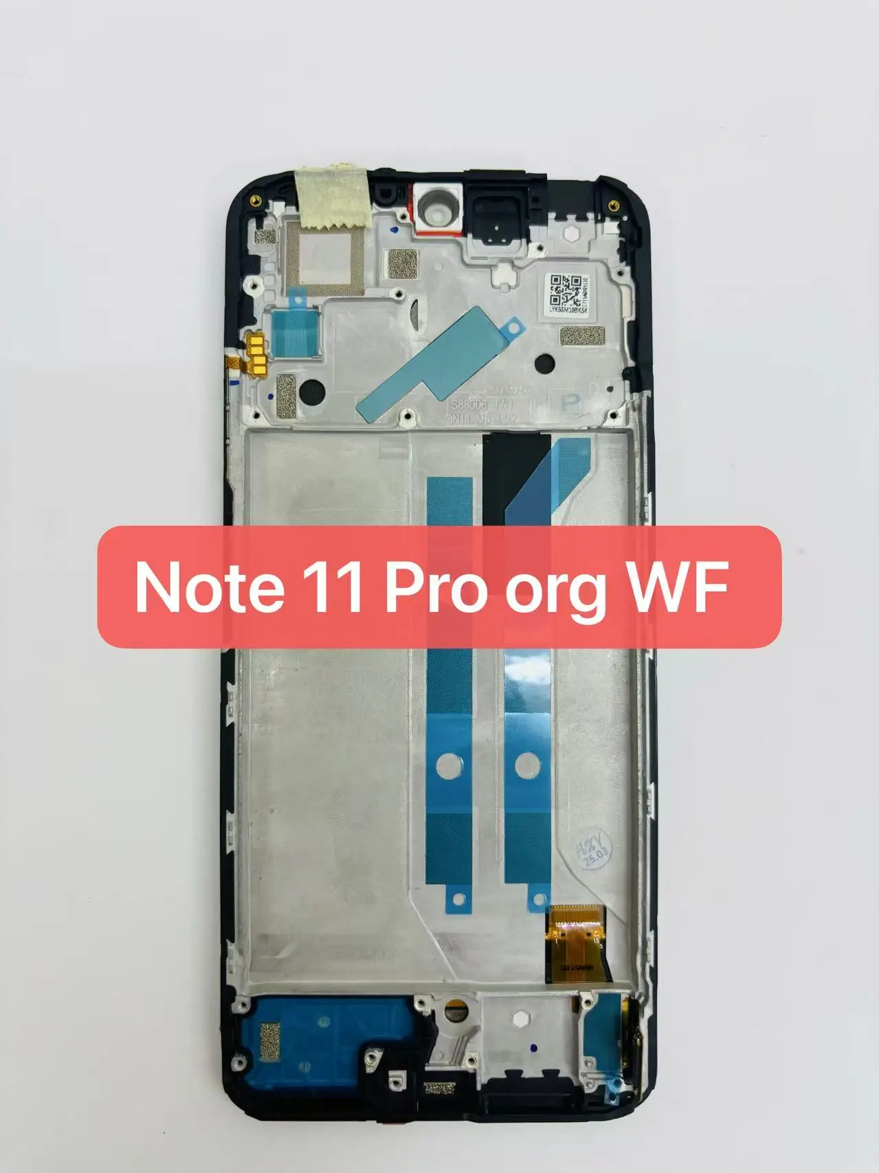 6,67 inch origineel AMOLED-scherm voor de Redmi Note 10 Pro 4G/Note 11 Pro 4G 5G, inclusief LCD-display en touchscreen, en frame voor de Note 12 Pro 4G.