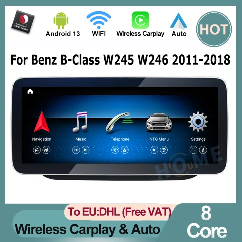 

8Core Car Radio Qualcomm Stereo Multimedia For Mercedes Benz B Class W245 W246 GPS Navigation Video Player Screen Factory Price