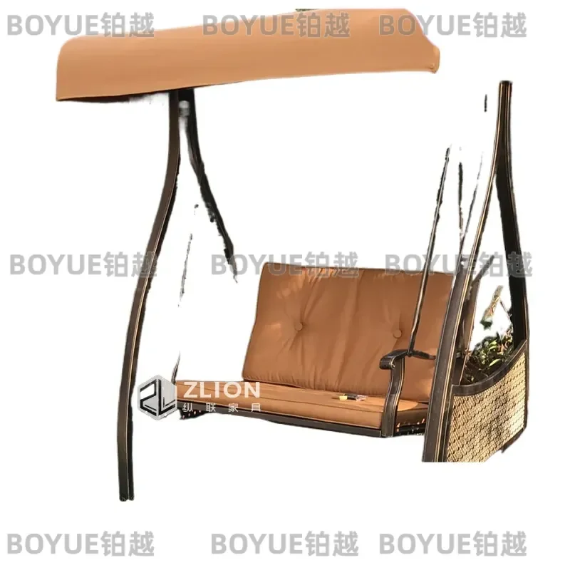 Outdoor Double Swing Hanging Chair Woven Rope Seat for Patio Balcony Garden Villa Hotel Dormitory Relaxing Furniture