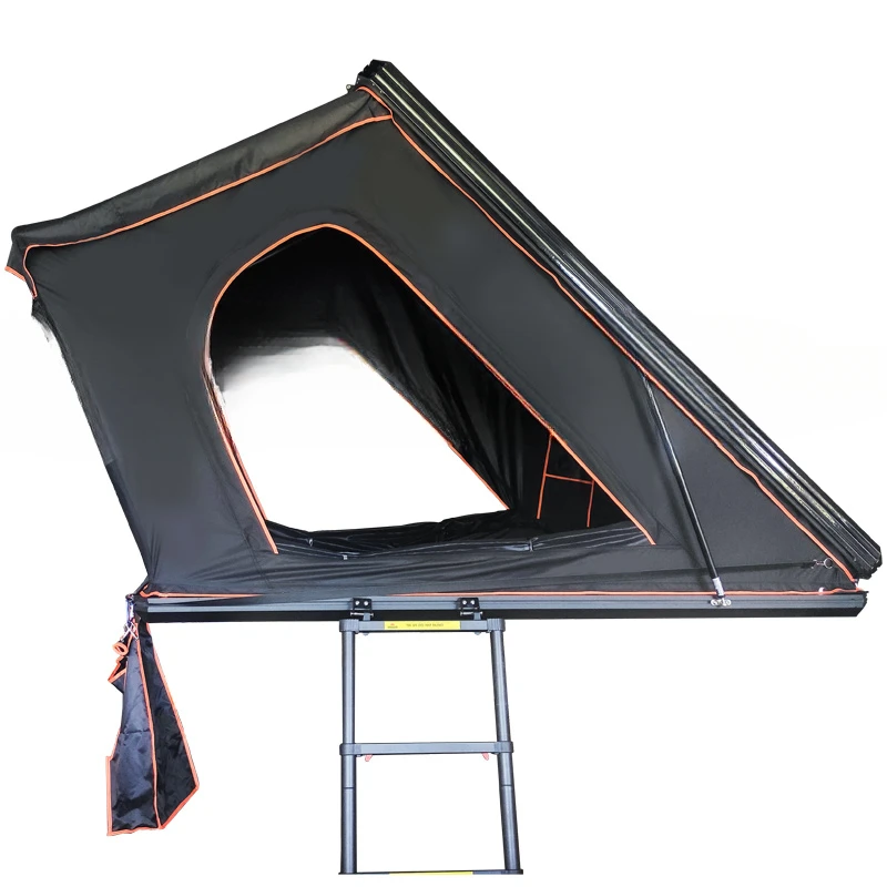 Shendun wedge Heavy duty aluminium triangle roof top tent extension clamshell roof top tent hard shell aluminum