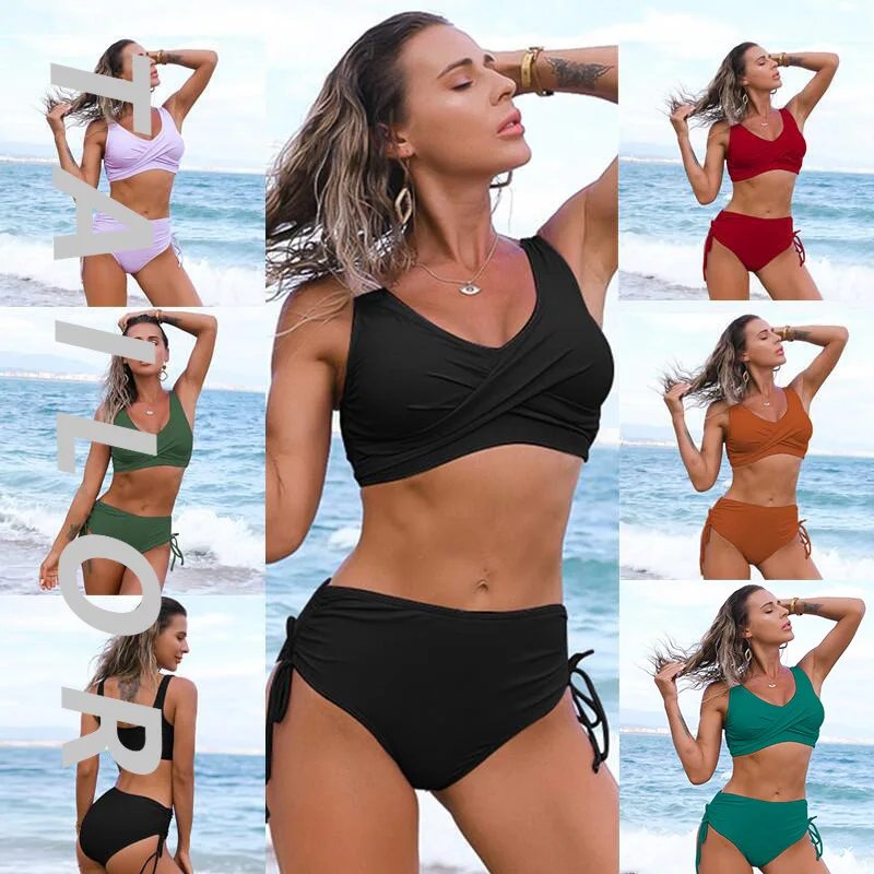 

2025 new swimsuit women's vacation sexy split bikini swimsuit spot wholesale ins wind