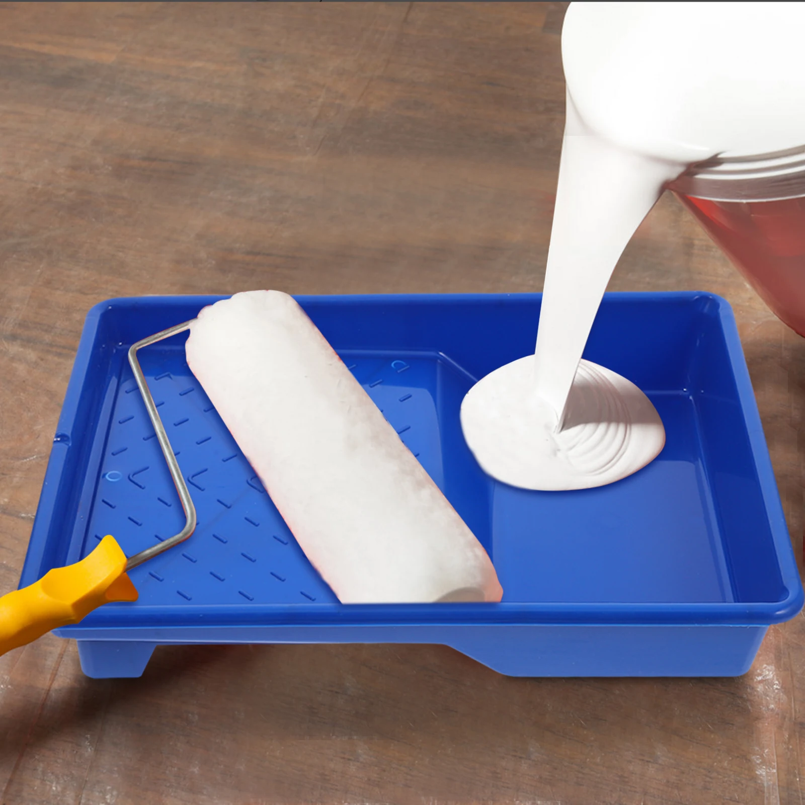 Bandeja de pintura de 9 polegadas, panelas de metal, forro de carta, caixas de armazenamento planas descartáveis