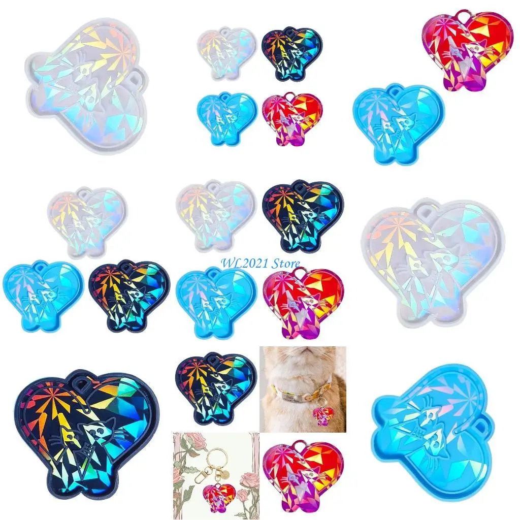 

G5GC Unique Love Pendant Home Decors Making Mould Silicone Mold Flexible Silicone Mold for Unique Ornaments Crafts