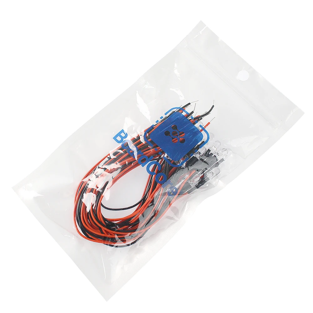 Diodo LED de 20 piezas con luz LED naranja precableada de 20 cm de 12 V y 5 mm