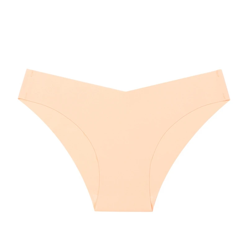 Women's Briefs Multicolor Waist Traceless 5 Invisible Ice T-Briefs Silk 5PCS Matching Simple Low One-piece and