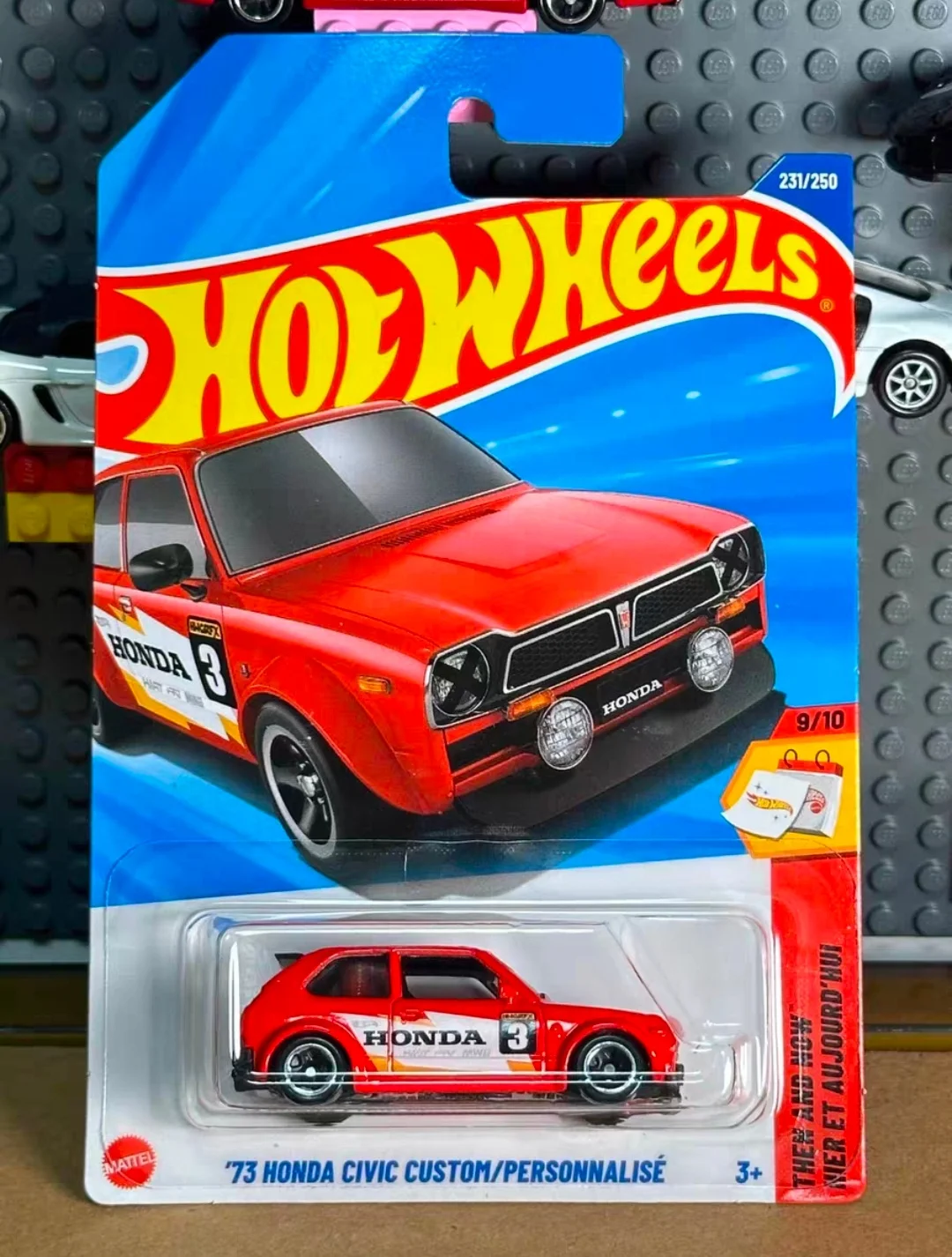 الأصلي 2025 متر العجلات الساخنة Th نموذج سيارة سوبر الكنز هانت 73 هوندا سيفيك نموذج سيارة تحصيل غرفة زخرفة الصبي هدية عيد ميلاد #4