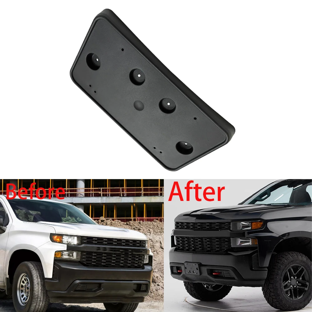

Front Bumper License Plate Frame Bracket Holder For Chevrolet Silverado 1500 LTD Custom High Country LT LTZ RST 2019-2022