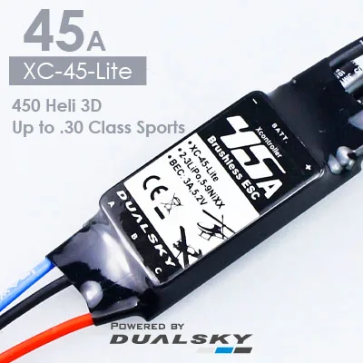 

XC-45-Lite Ultra Light ESC, 45A Brushless Speed Controller for Fixed Wing & FPV Aircraft
