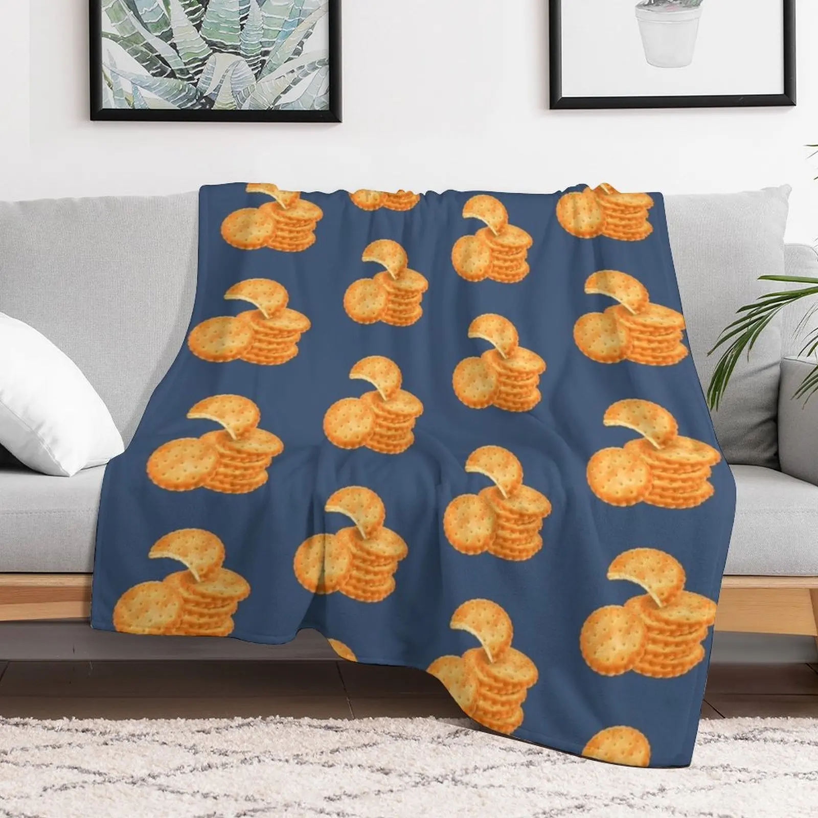 Stack of Round Crackers Throw Blanket Blankets For Bed Luxury Thicken Blankets