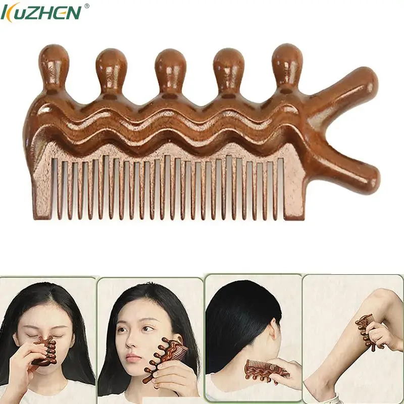 

Sandalwood Massage Comb Facial Head And Neck Meridian Massage Anti-static Acupuncture Therapy Blood Circulation Hair Comb