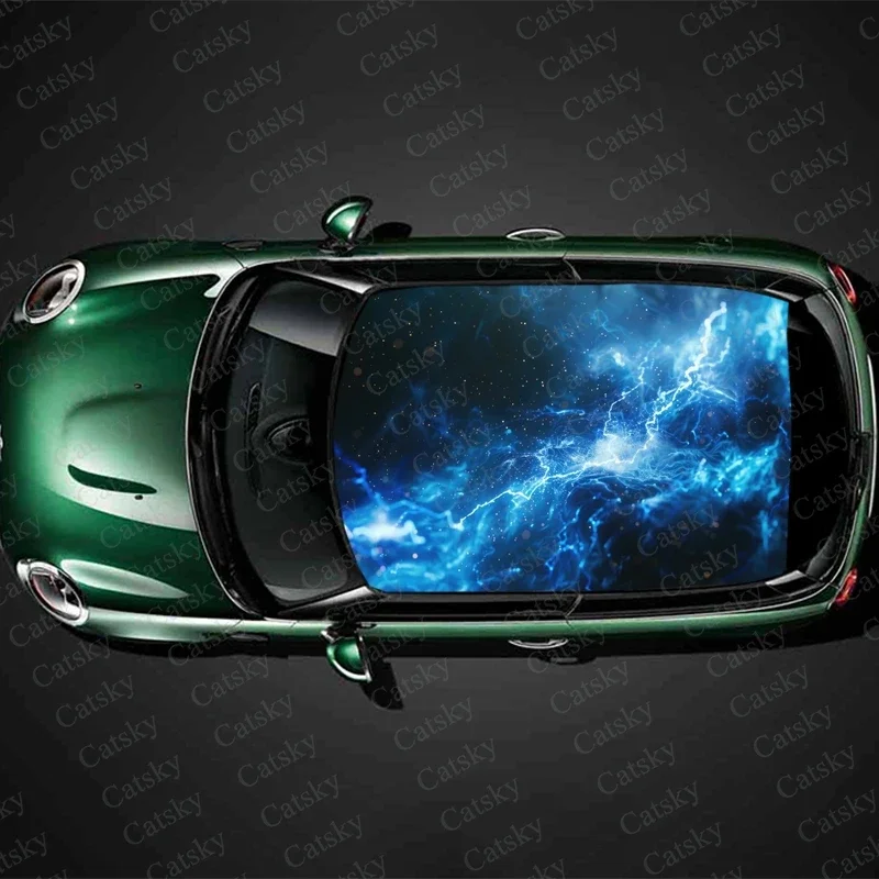 

Abstract Blurry Explosion Car Roof Sticker Wrap Racing SUV Accessories Packaging Painted PVC Custom Car Graphic Decal