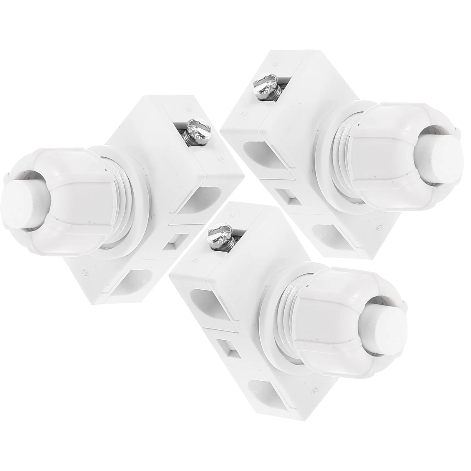 

3pcs Auto Reset Push Switch Replacement For Light Household Appliances Diy Button Parts Abs Copper Material Versatile Start