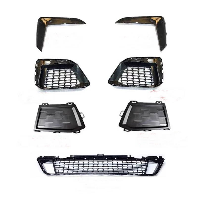 Car Front Lower Bumper grille grill Fog Light Cover Frame for BMW G30 525i 530i 540i Black Trim