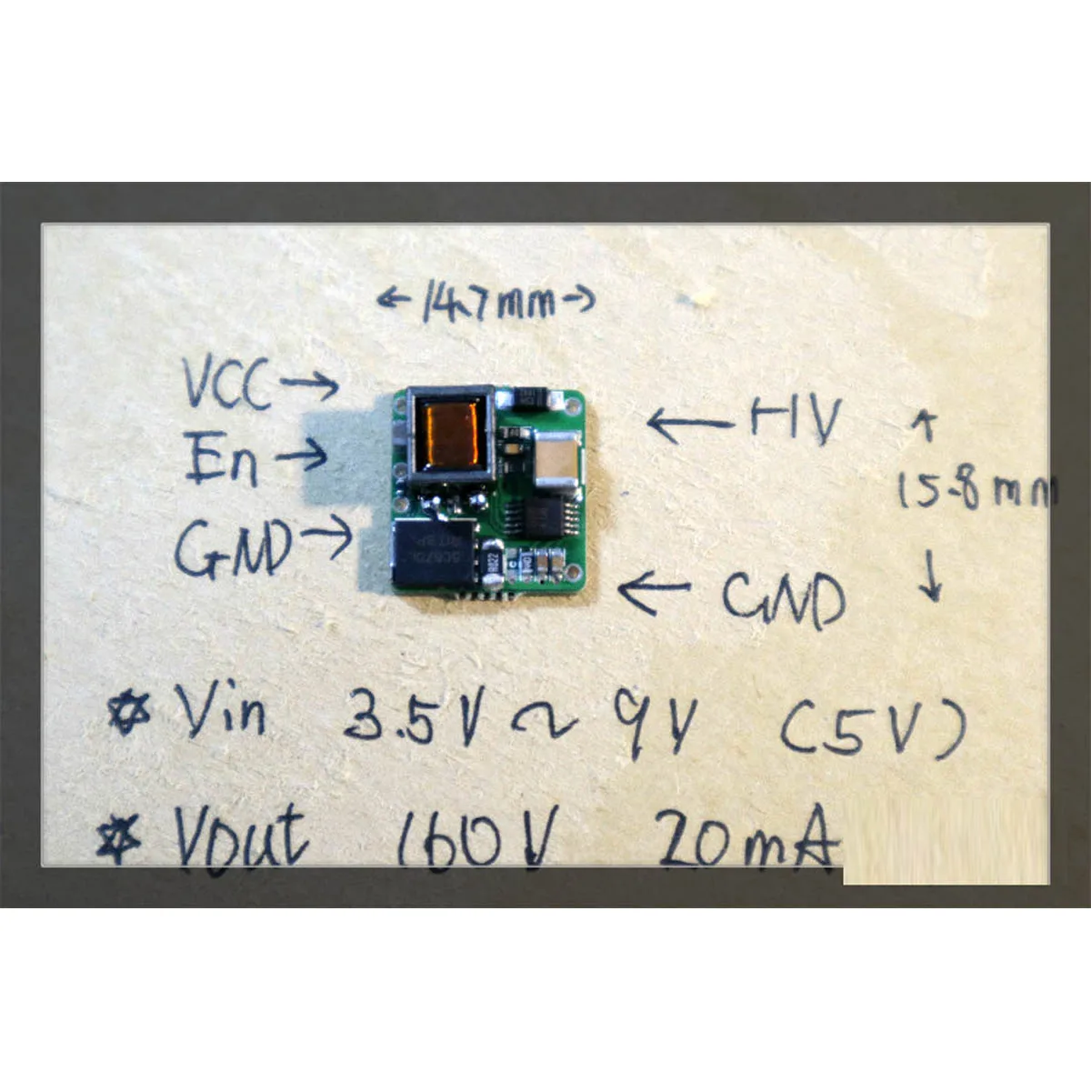 High Voltage DC 3V-9V USB to 160V 170V boost Power Supply converter Module For Nixie Glow clock Tube Magic Eye 3.7V 3.2V