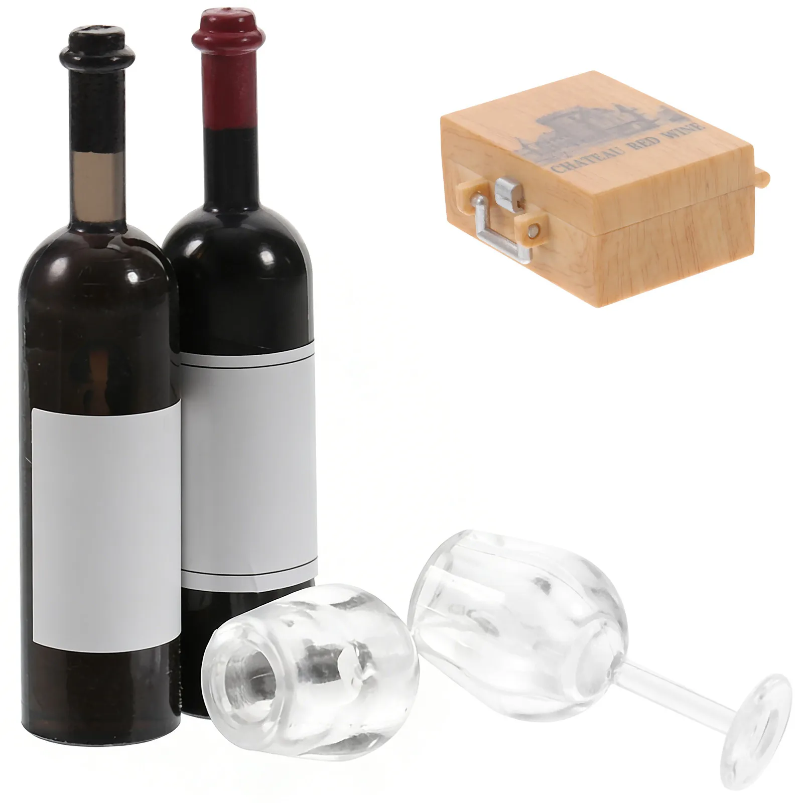 

Набор миниатюрных бутылочек для вина, украшение ручной работы из смолы, миниатюрные бутылочки для декора миниатюрного дома, сцены DIY, микроландшафта, для дома