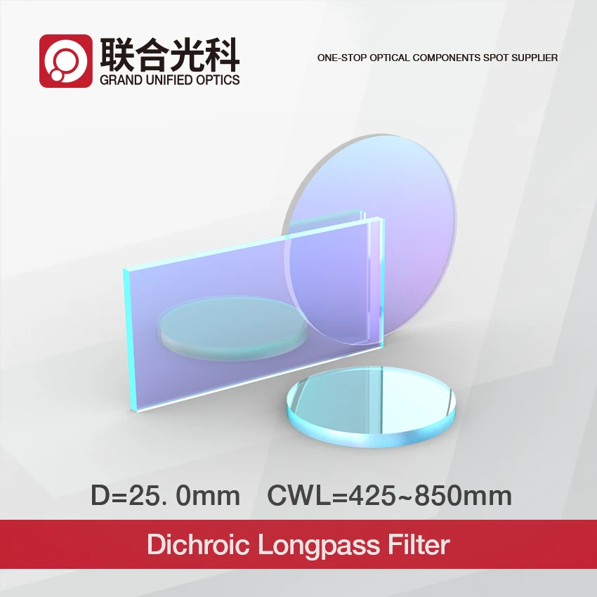 Wholesale Custom 25mm Diameter Longpass Dichroic Filters