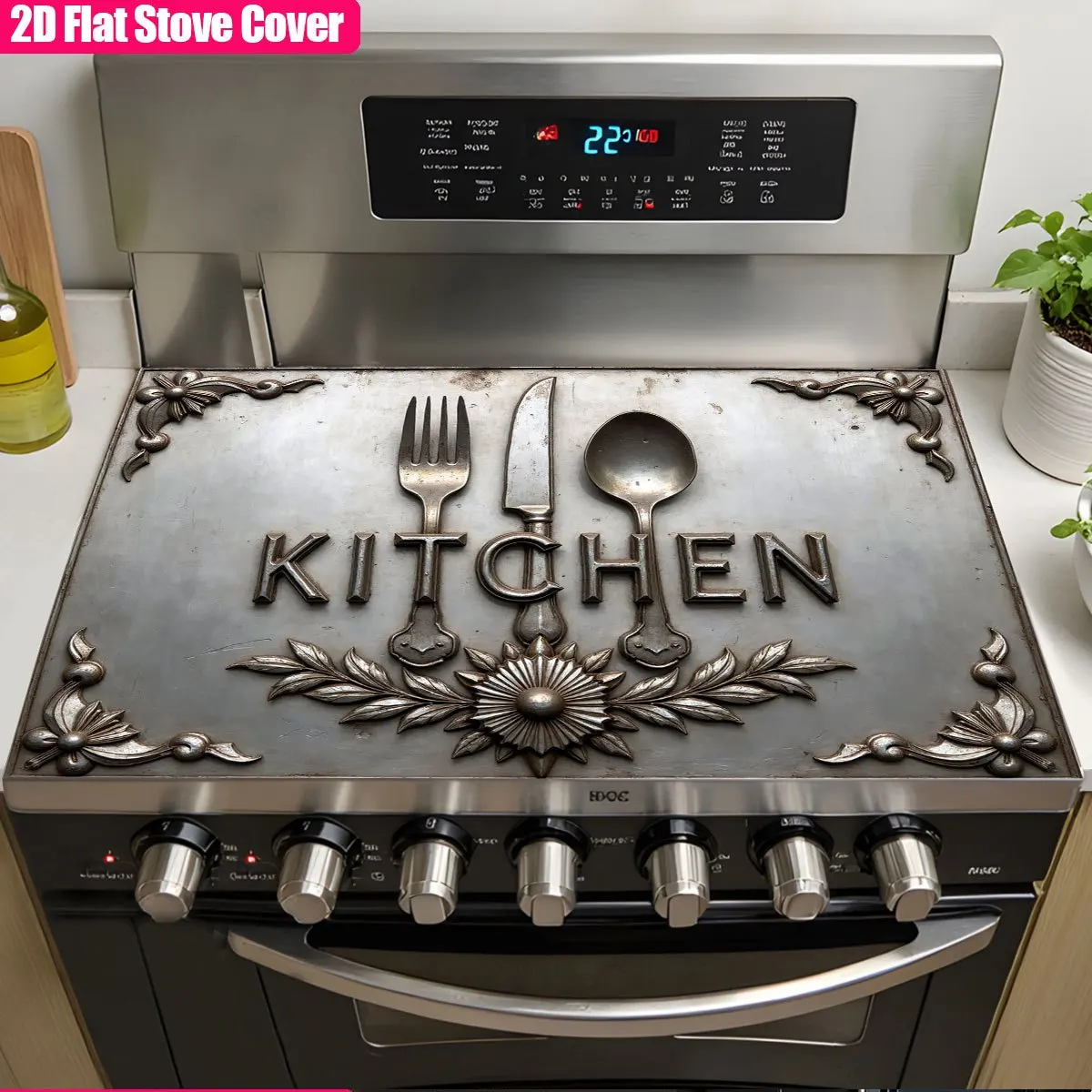 Heavy Duty Metal Stove Top Cover Heat Resistant Non Slip Protector Mat for Induction Electric Cooktop Kitchen Home Decor