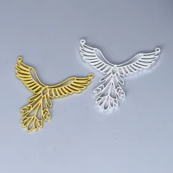 5pcs/lot Delicate Bird Phoenix Charm for Jewelry Metal Accessories DIY Charms For Jewelry Crafts Findings