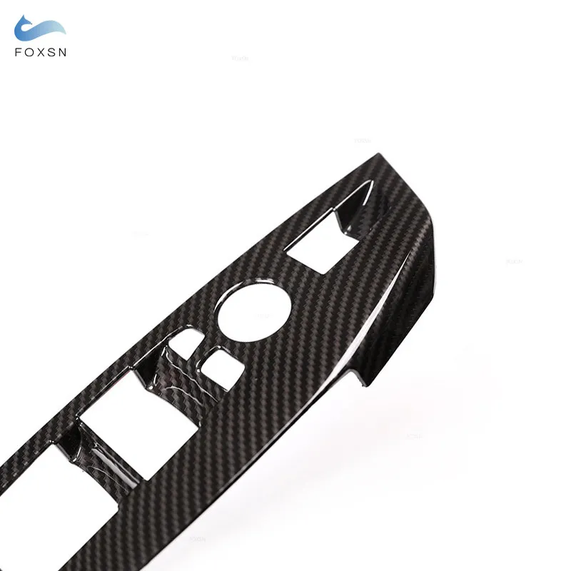 Car-styling ABS Carbon Fiber Texture Door Window Switch Control Panel Frame Cover Trim For BMW X3 X4 G01 G02 2018 2019 2020 2021