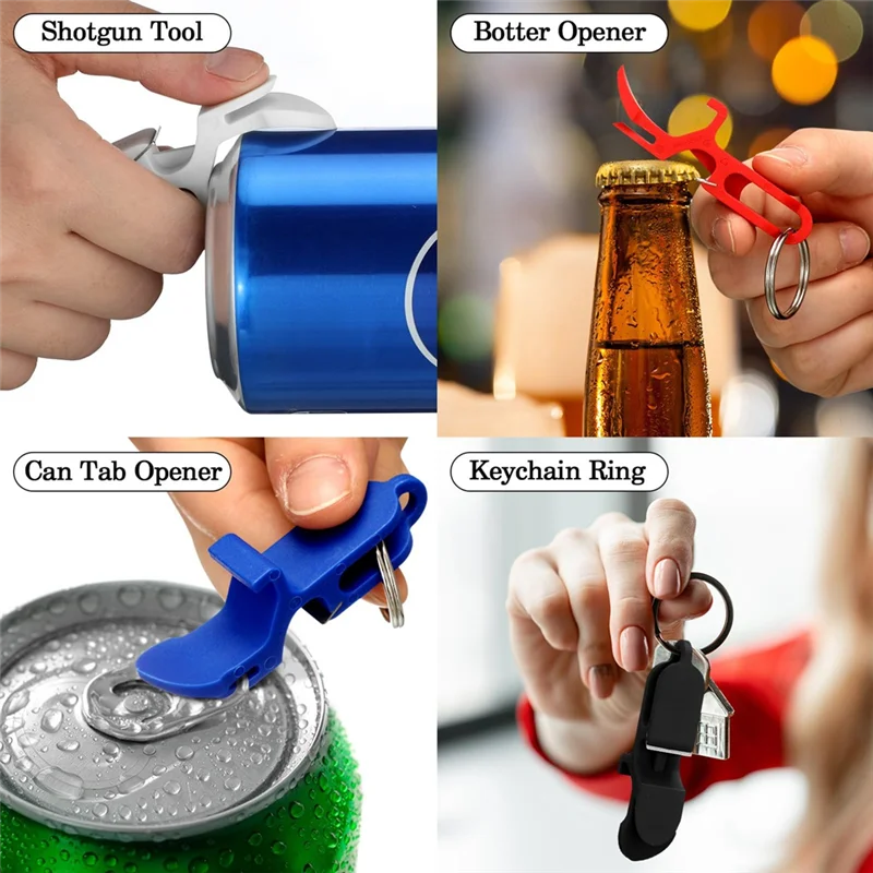 BHBD-20 Piece Beer Tool Beer Keychain Bottle Opener Multicolor Plastic For Party Favors Wedding Events Drinking Gift