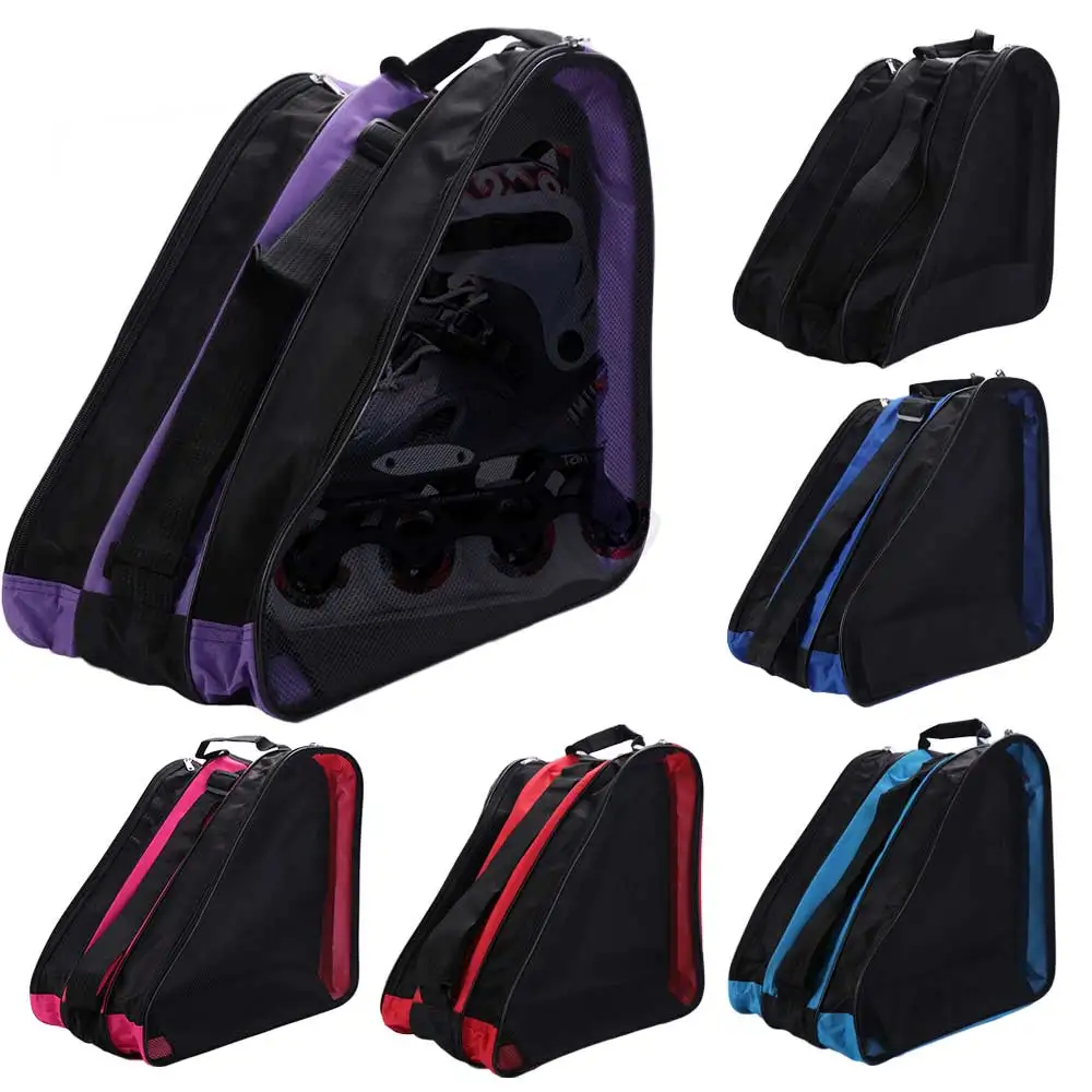 Large Capacity Roller Skates Bag Oxford Cloth Storage Bag Skating Shoes Bag Breathable Carry Case Ice Skating Pouch Kids Adult