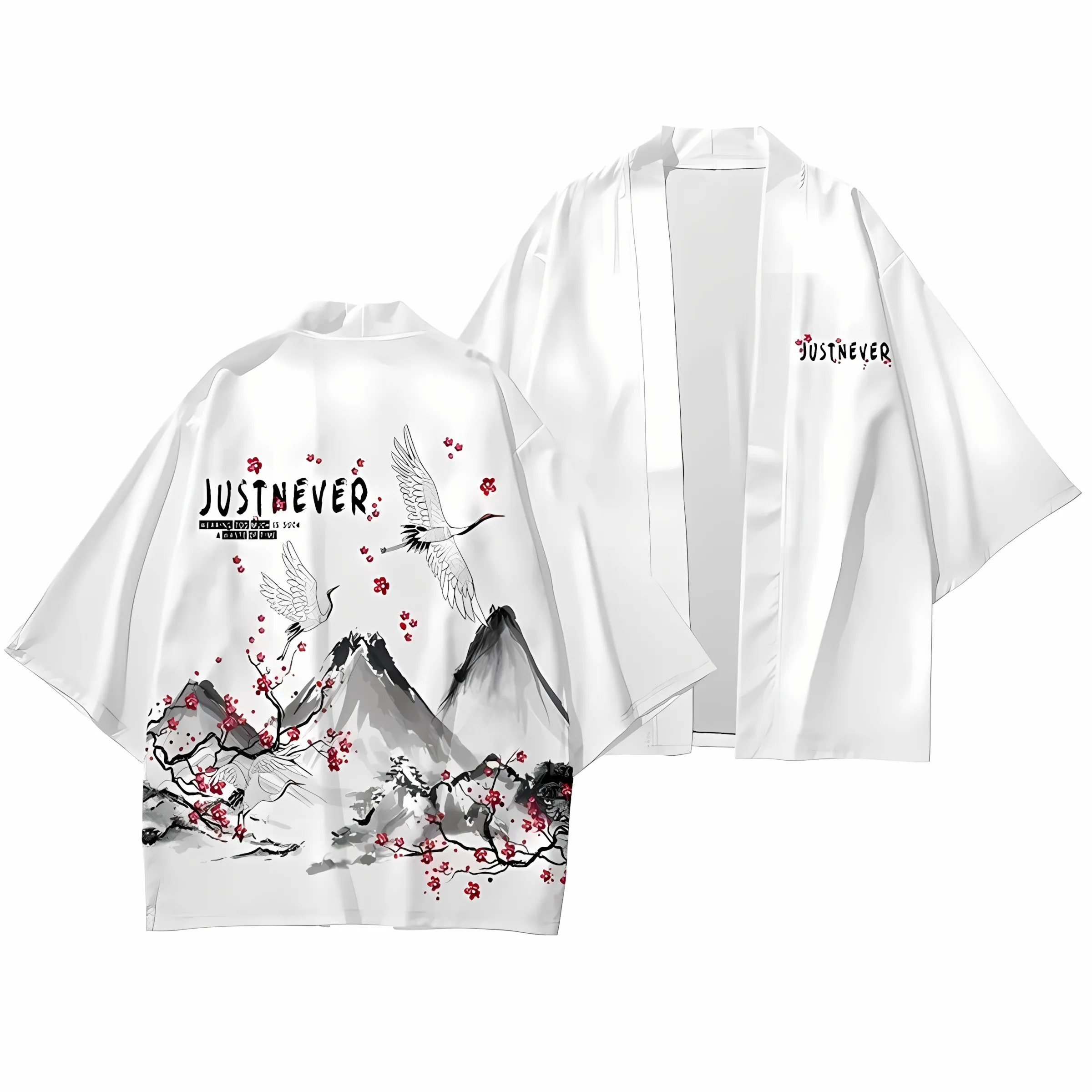 Quimono Masculino Novo de Verão 2026 com Estampa 3D - Moda Casual Urbana Confortável, Macio e Leve