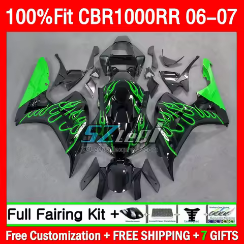 Injection Fairing For HONDA CBR1000 CC CBR 1000RR 1000CC Green new 192Q1.178 CBR1000RR 2006 2007 CBR 1000 RR 06 07 OEM Body Kit