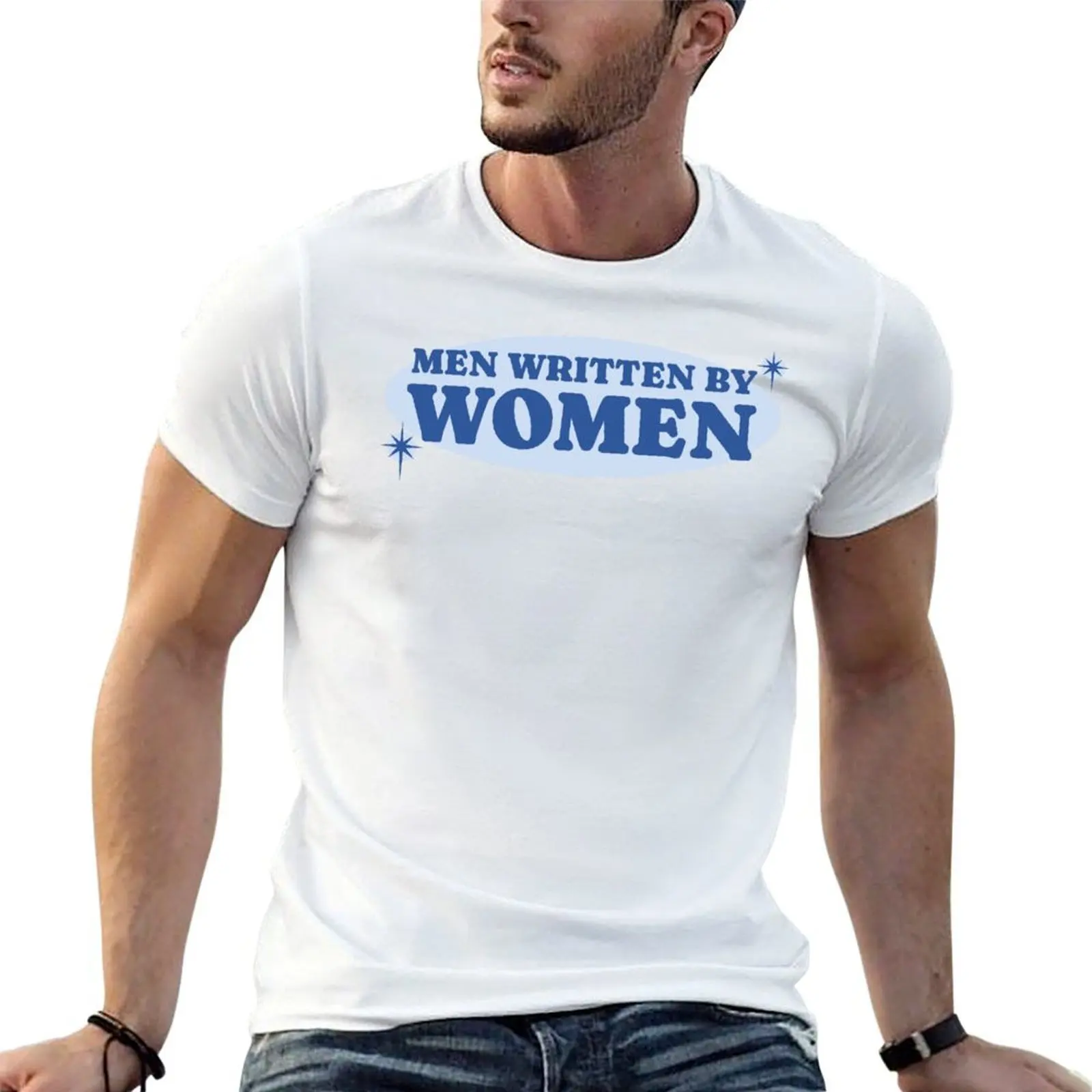 men written by women, blue T-Shirt plus size clothes street wear plain t shirts men