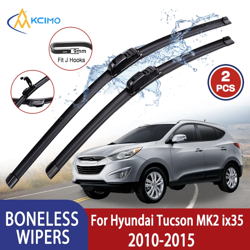 

Kcimo для Hyundai Tucson MK2 ix35 2010-2015 автомобильный дворник U-типа мягкий резиновый бескостный дворник HD тихий прочный автомобильный дворник 24 "+ 16"