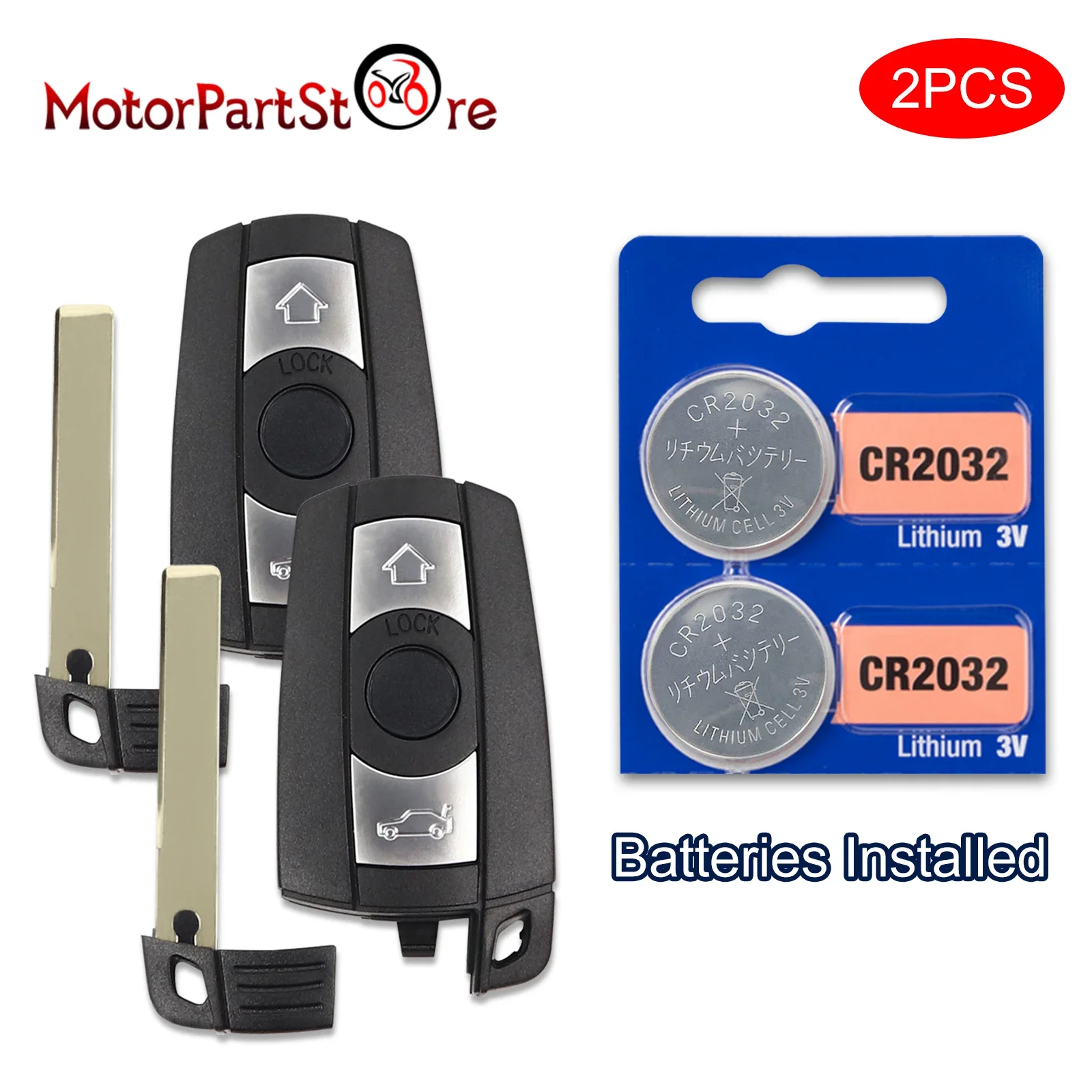 2pcs Car Remote Key 315Mhz with Chip Keyless Entry for BMW CAS3 X5 X6 Z4 E60 E61 E90 E91 E92 E93 E82 E63 E64 E65 E66 E70 E71 E72