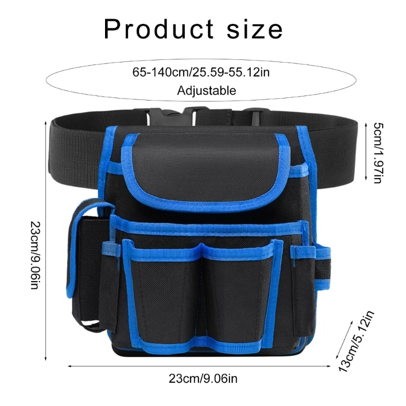 Hardware Tool Storage Belt Bag Multifunctional Electrician Tool Bag with Adjustable Waist Belt Tool Storage