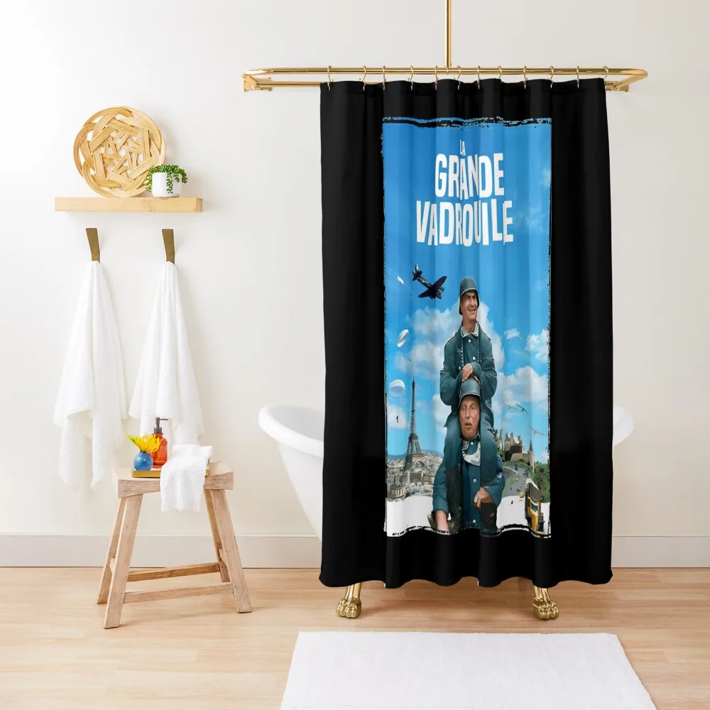 

Music Vintage Retro La Grande Vadrouille Vintage Photograp Vintage Shower Curtain For Bathrooms With Beautiful Designs Curtain