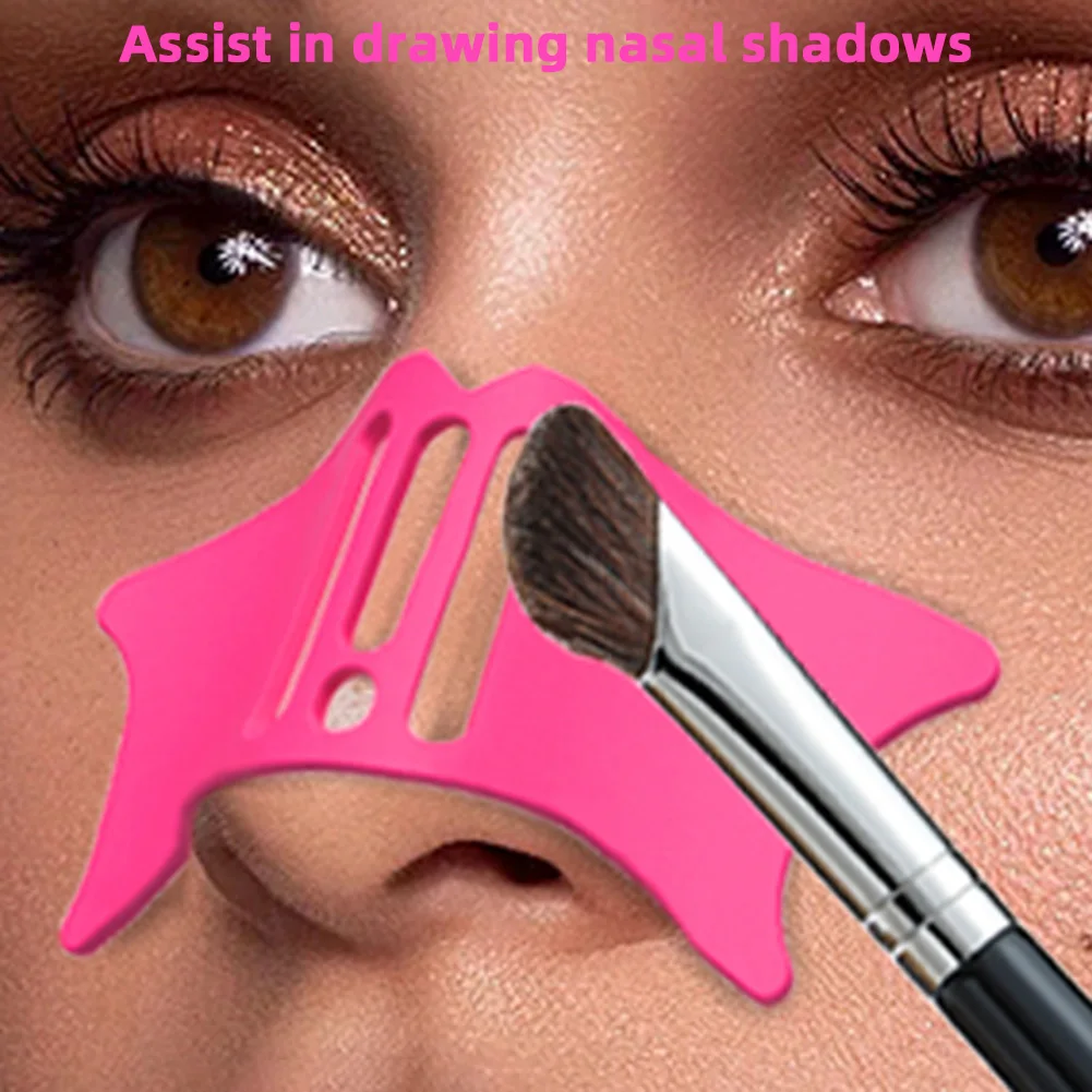 Universal Nose Shadows Makeup Tool Reusable Highlight Contour Shadows Mold Silicone Eyeliner Makeup Stencils For Women Makeup