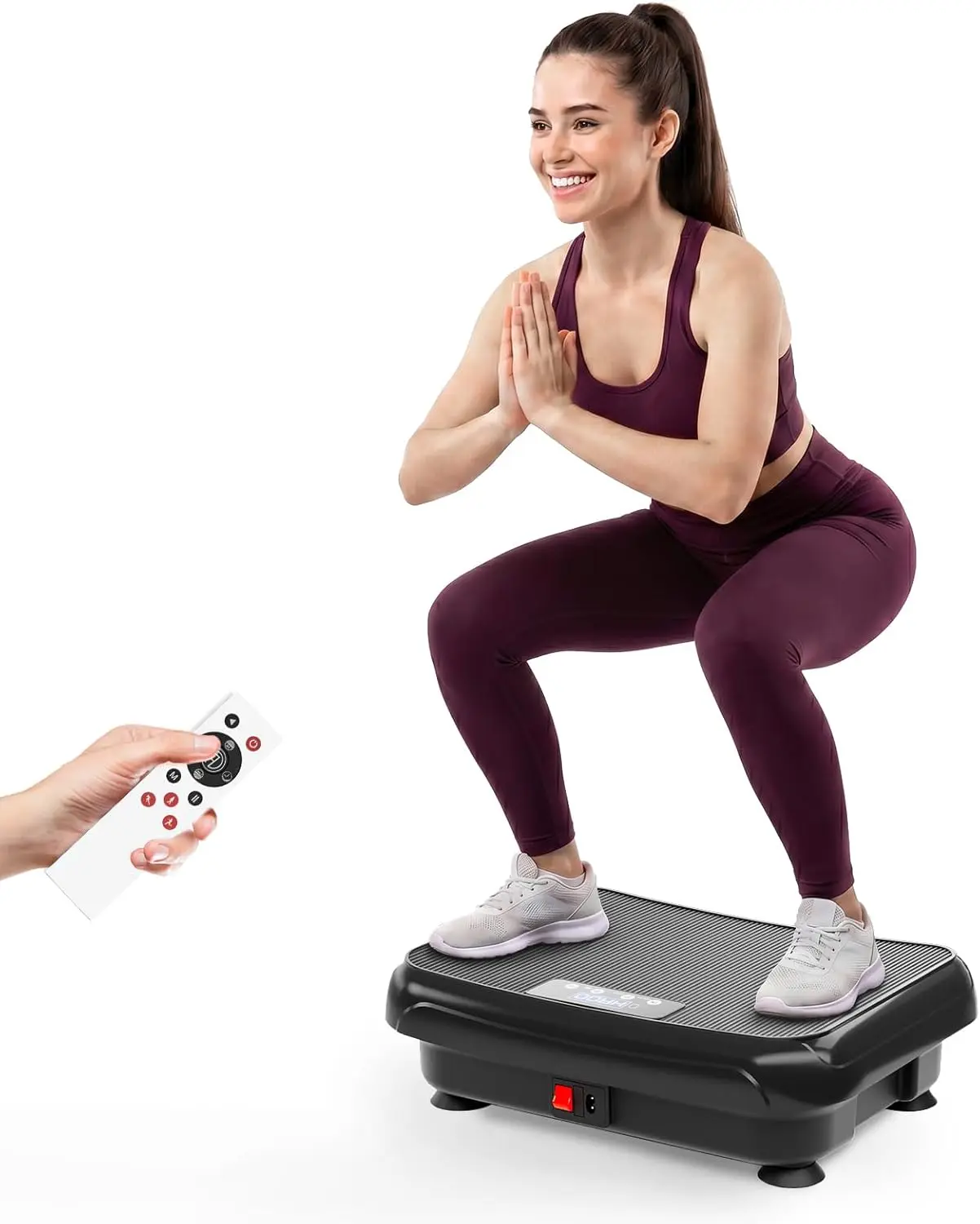 

Vibration Plate Exercise Machine for Home, 400Lbs Capacity Full Body Workout Platform for Lymphatic Drainage & Weight Loss