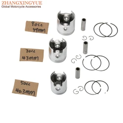 Motorcycle 50cc 70cc 90cc 40.3mm 47mm 49mm Piston Kit For Fantic Cabellero Casa Motard 50 AM6 2-Stroke Minarelli Engine