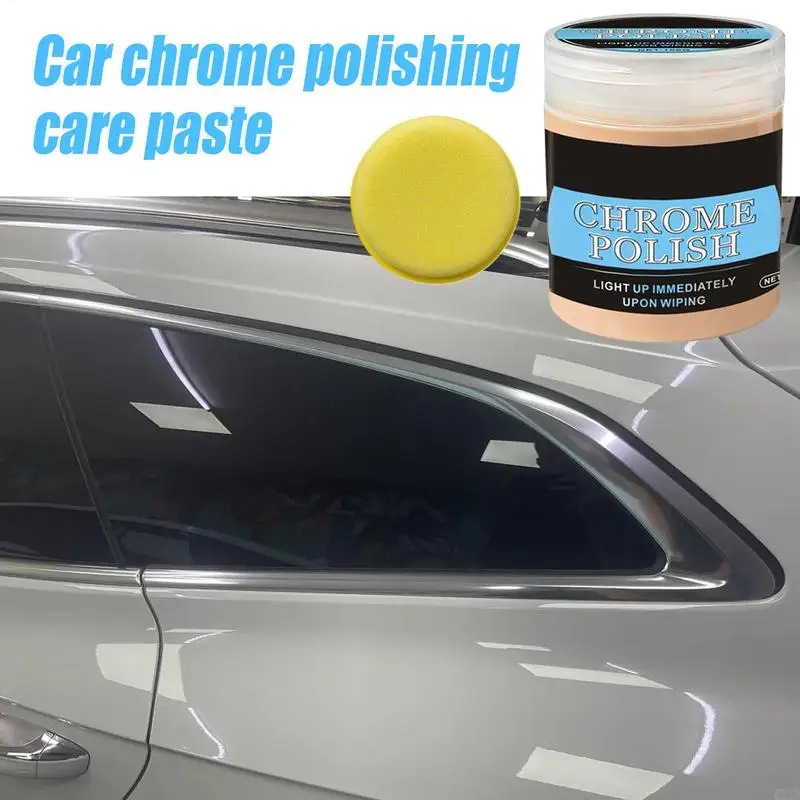 Car Chrome Restorer 100g Effective Auto Chrome Repair Paste Metal Shine Renovation Compound for Car Door Handles Windows Trim