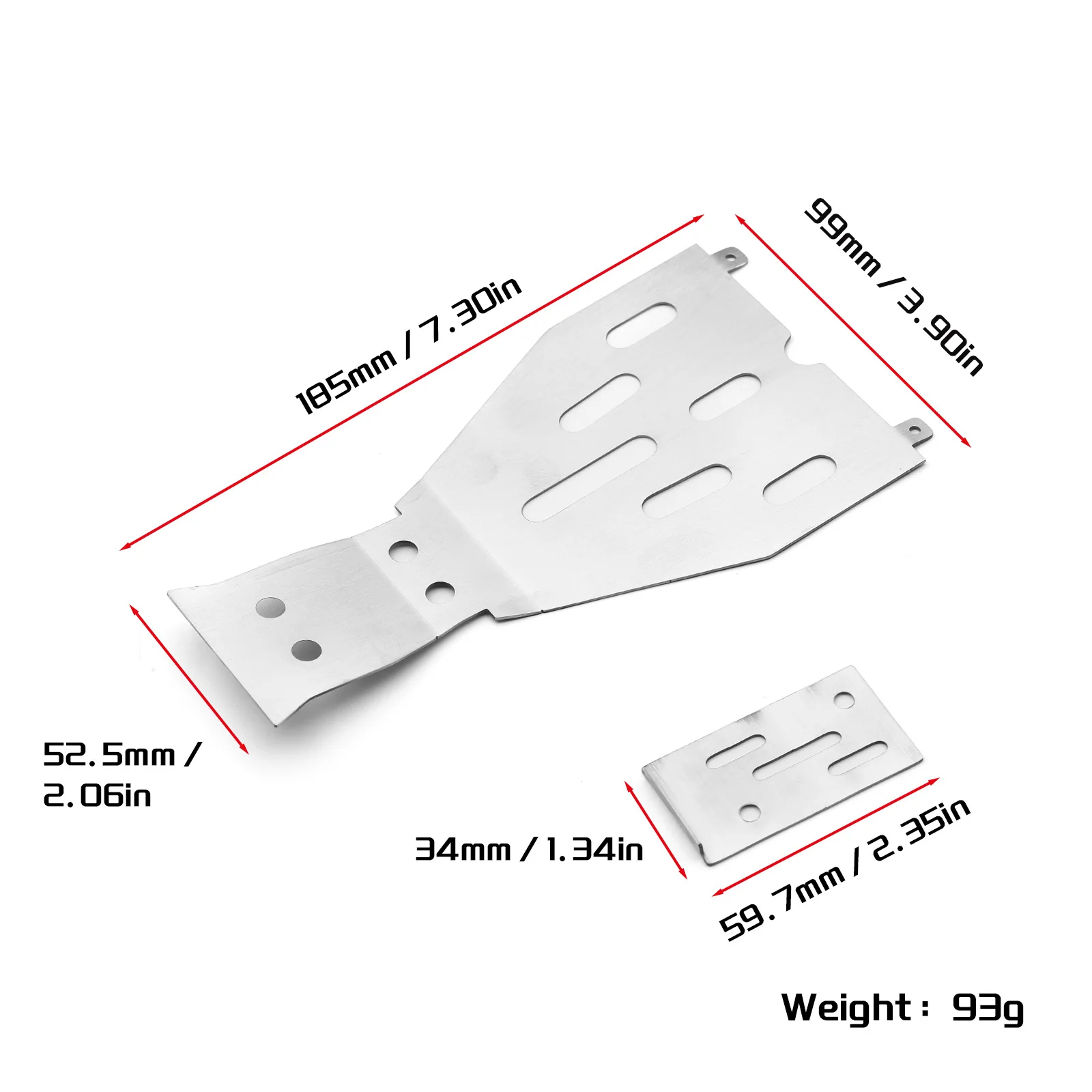 1/10 Stainless Steel Front Rear Skid Plate Cover for Traxxas Ford Raptor F-150 Parts 1/10 RC Car