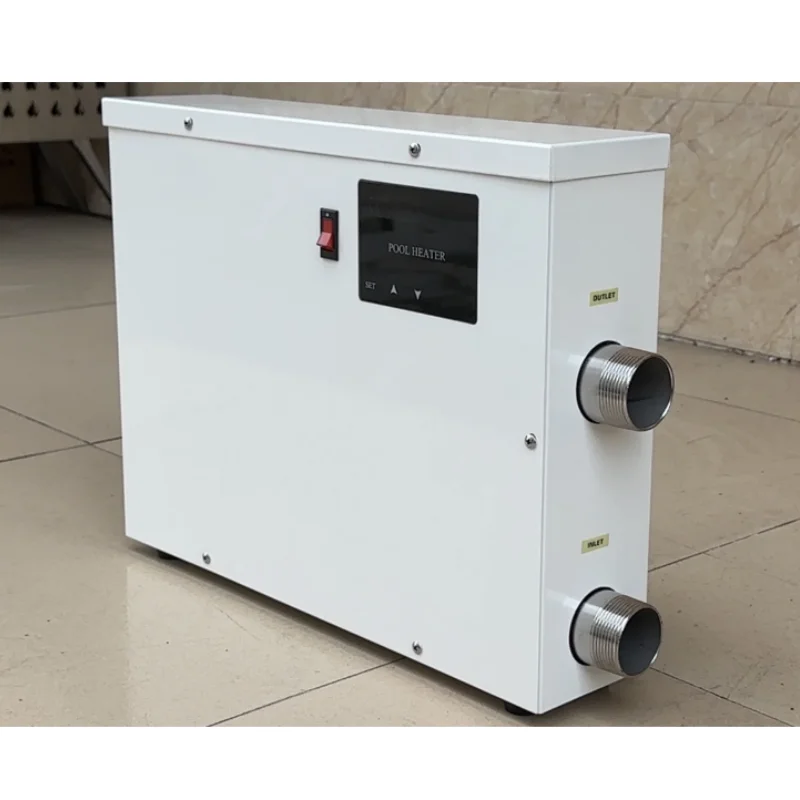 

Electric Pool Heater Swimming Heating Pump 11KW 220V Hot Tub Water Thermostat with Touch Screen for Above-ground Swimming Pools