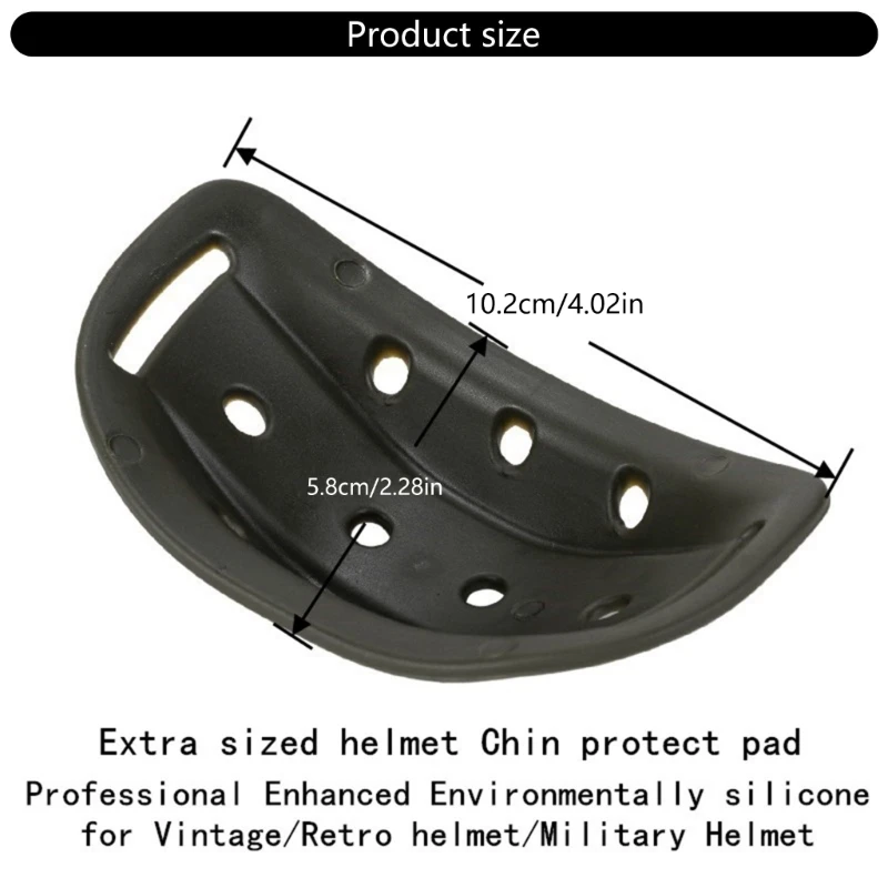 Easy to Install Thick Soft Silicone Chin Pad Support Guard Comfortable for Enhanced Impact Resistance on Retro Helmets Q6RD