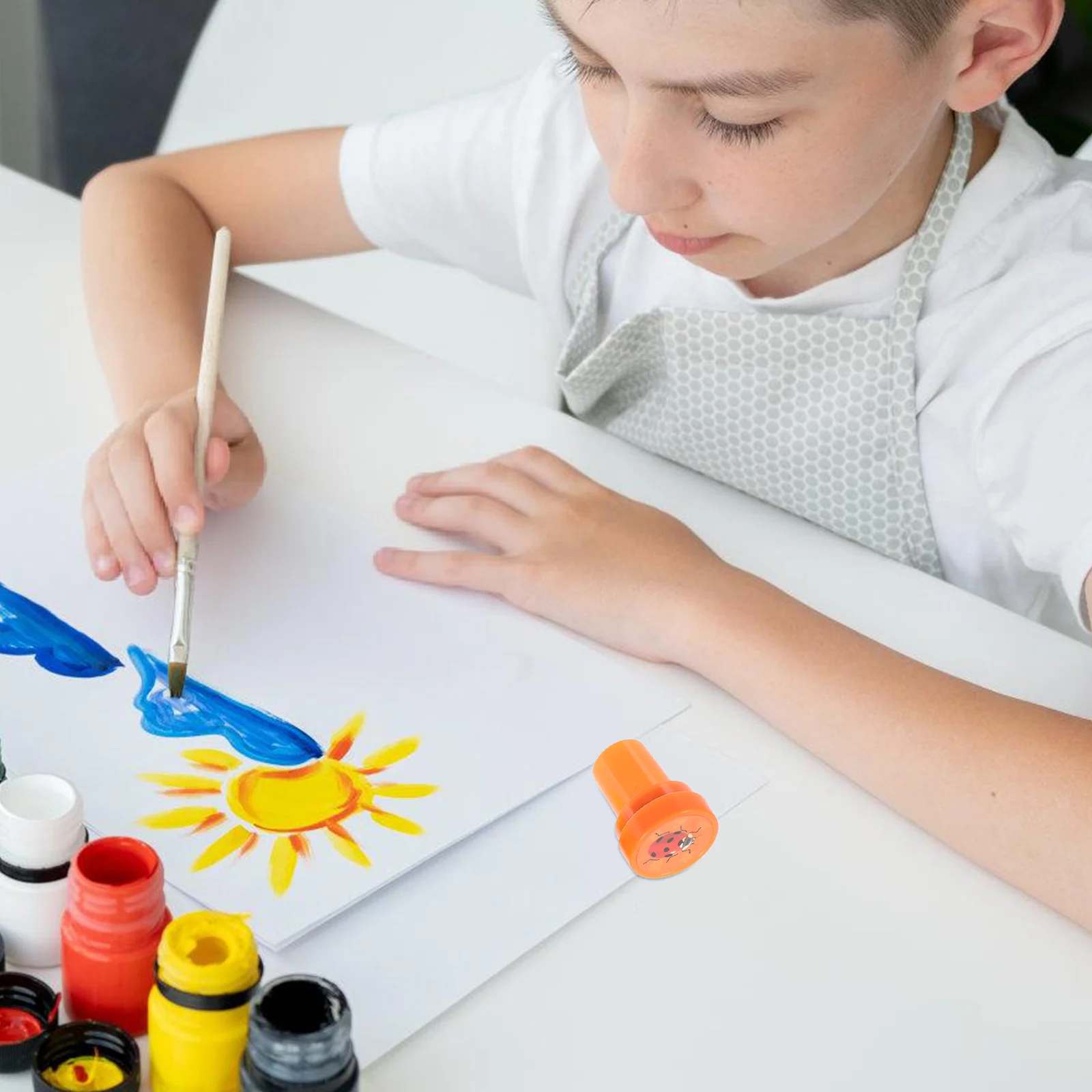 Tampons de dessin animé pour tout-petits, sceau d'insecte, décor d'Halloween, journal intime, tampons de bricolage pour enfant, 10 pièces