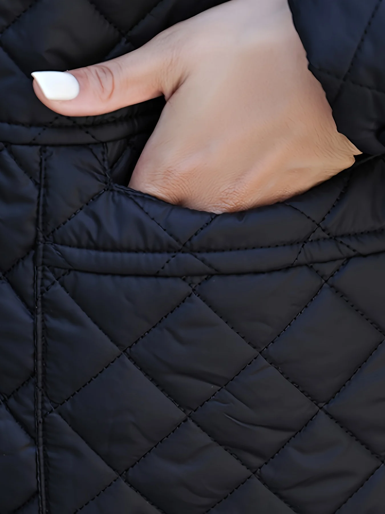 Jaqueta de algodão quente para mulher, 2026 inverno novo estilo jaqueta de algodão, grade de diamante pequeno polo jaqueta de algodão leve