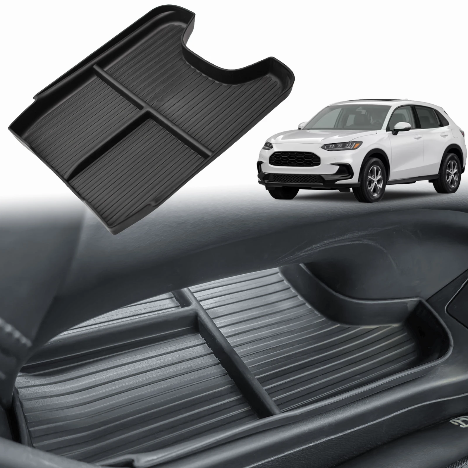 

Sixthsmoy For 2023-2025 Honda HR-V HRV Center Console Lower Organizer Floor Center Console Armrest Storage Box Car Accessories